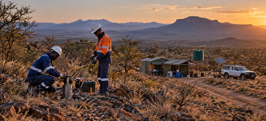 remote worksite in the South African bushveld